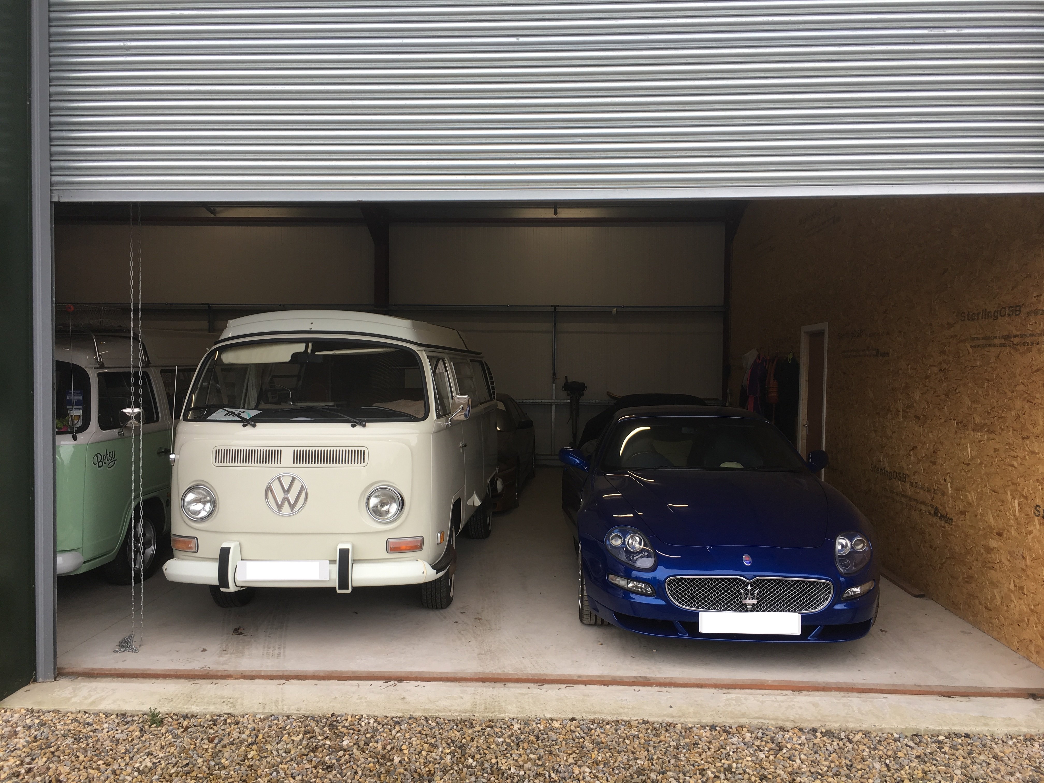 Indoor UK storage facility for Vw camper vans and sentimental cars.